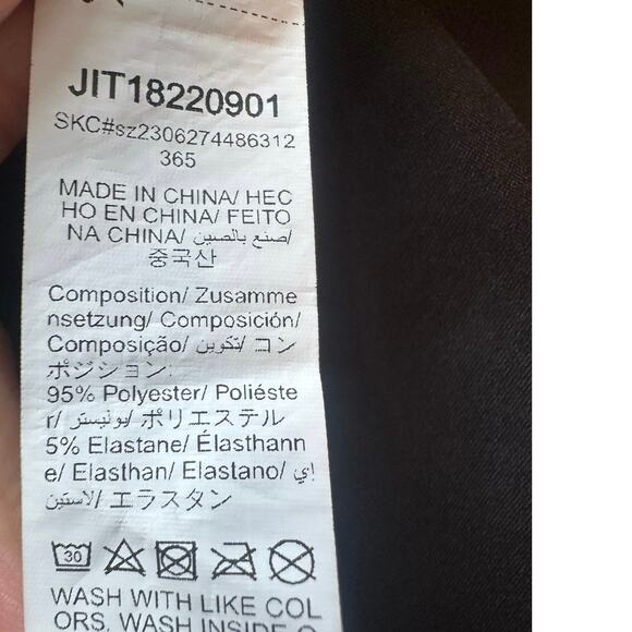 SHEIN Curve Black Dress with Sheer Polka Dot Sleeves 1XL - Picture 5 of 5